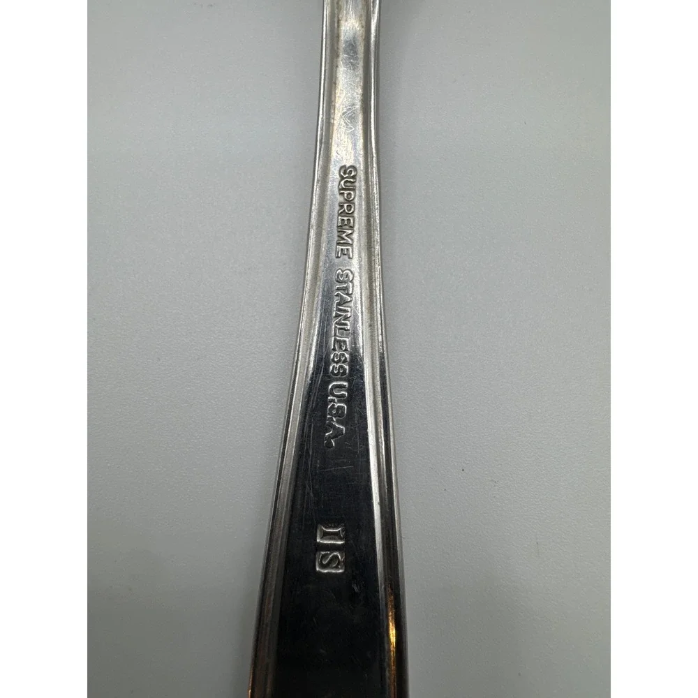 International Silver Swirl Stainless Flatware 2 Dinner 3 Salad Forks 5pc Set USA